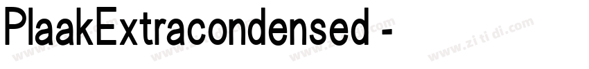 PlaakExtracondensed 字体转换